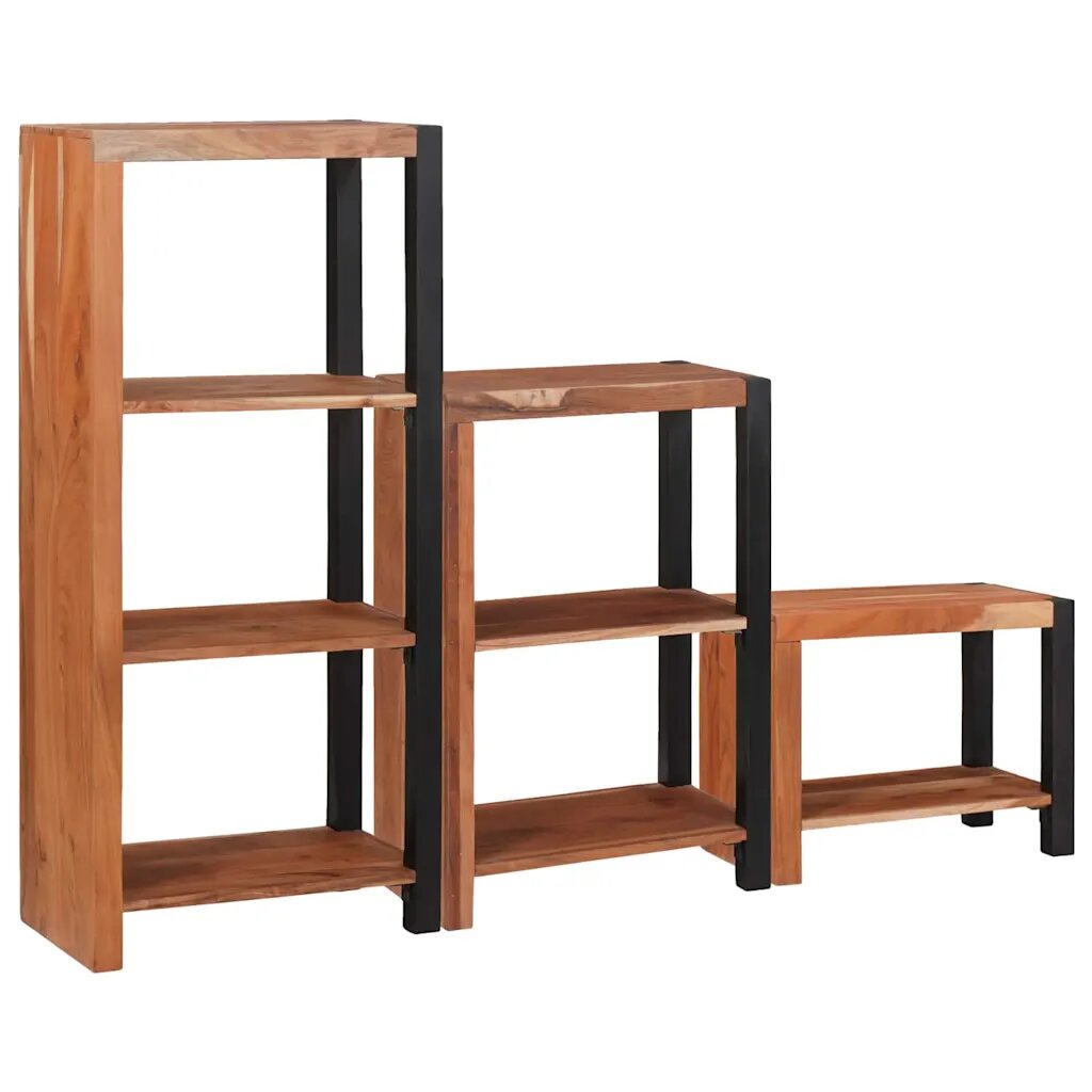 vidaXL Рафт за книги 6 нива 3 бр. 50 x 30 x 110 см Кафяво