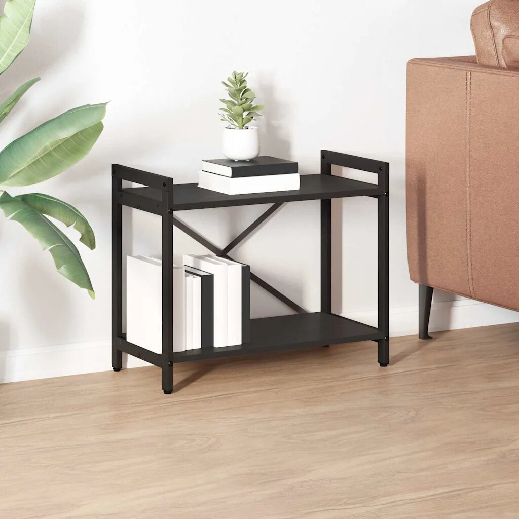 vidaXL Рафт за книги 60 x 30 x 50 см Инженерна дървесина Черния дъб
