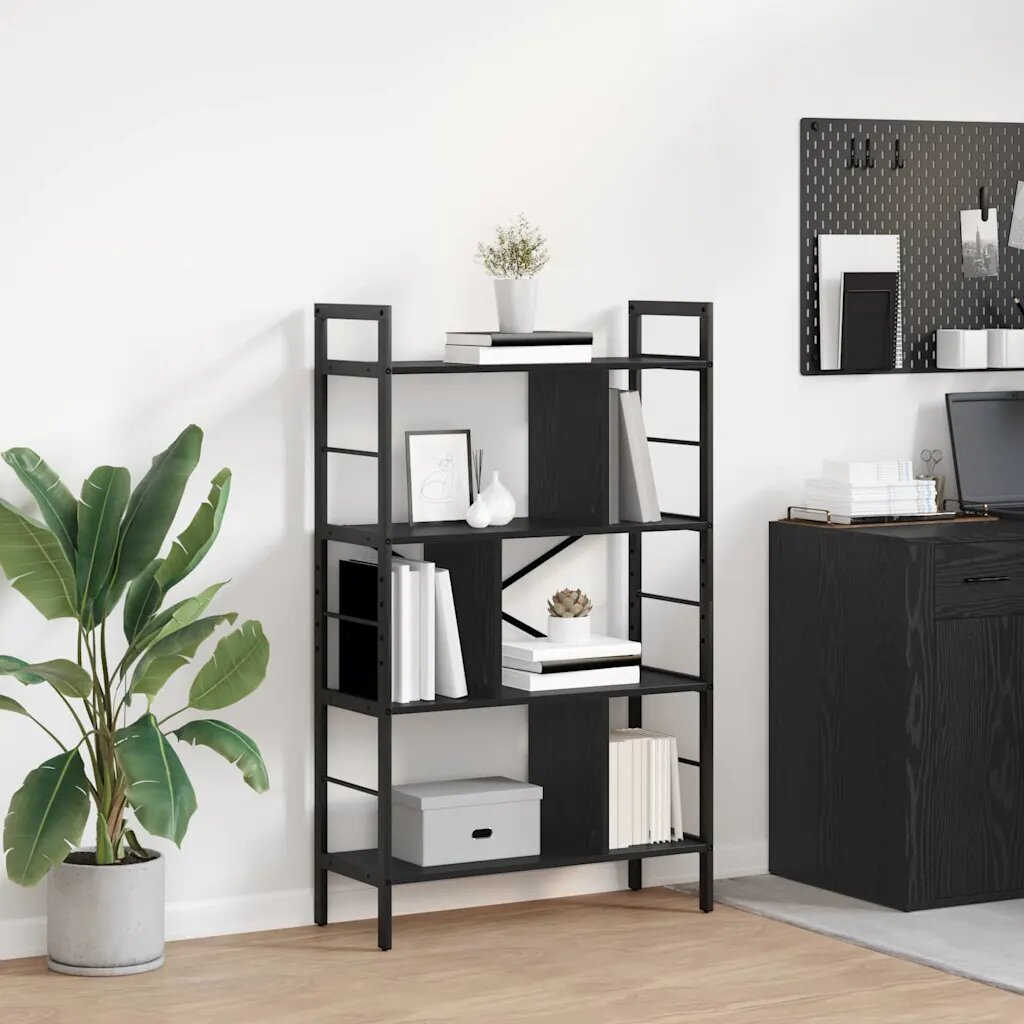 vidaXL Рафт за книги 7 нива 75 x 30 x 1235 см Инженерна дървесина