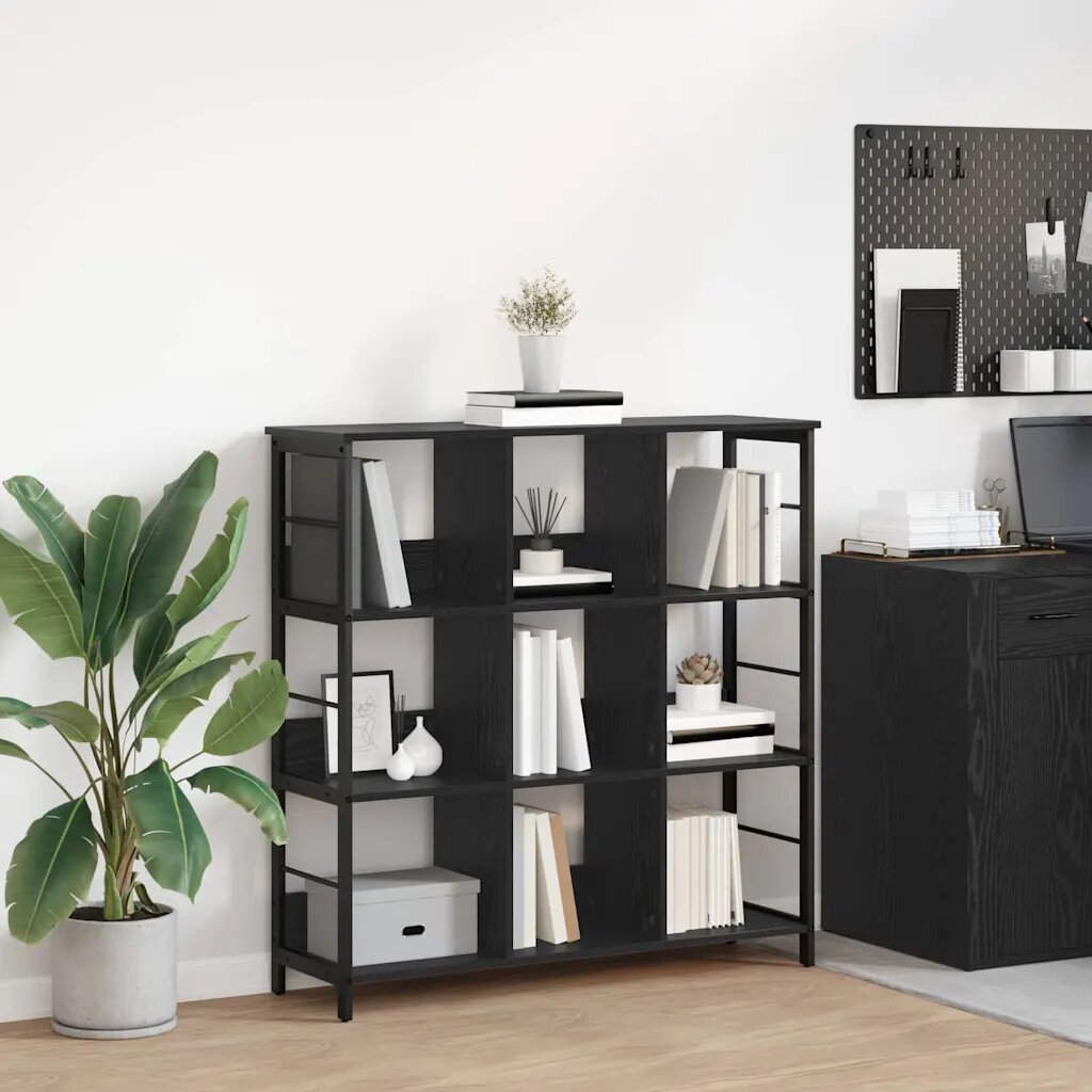 vidaXL Рафт за книги 9 нива 102 x 32 x 1045 см Инженерна дървесина