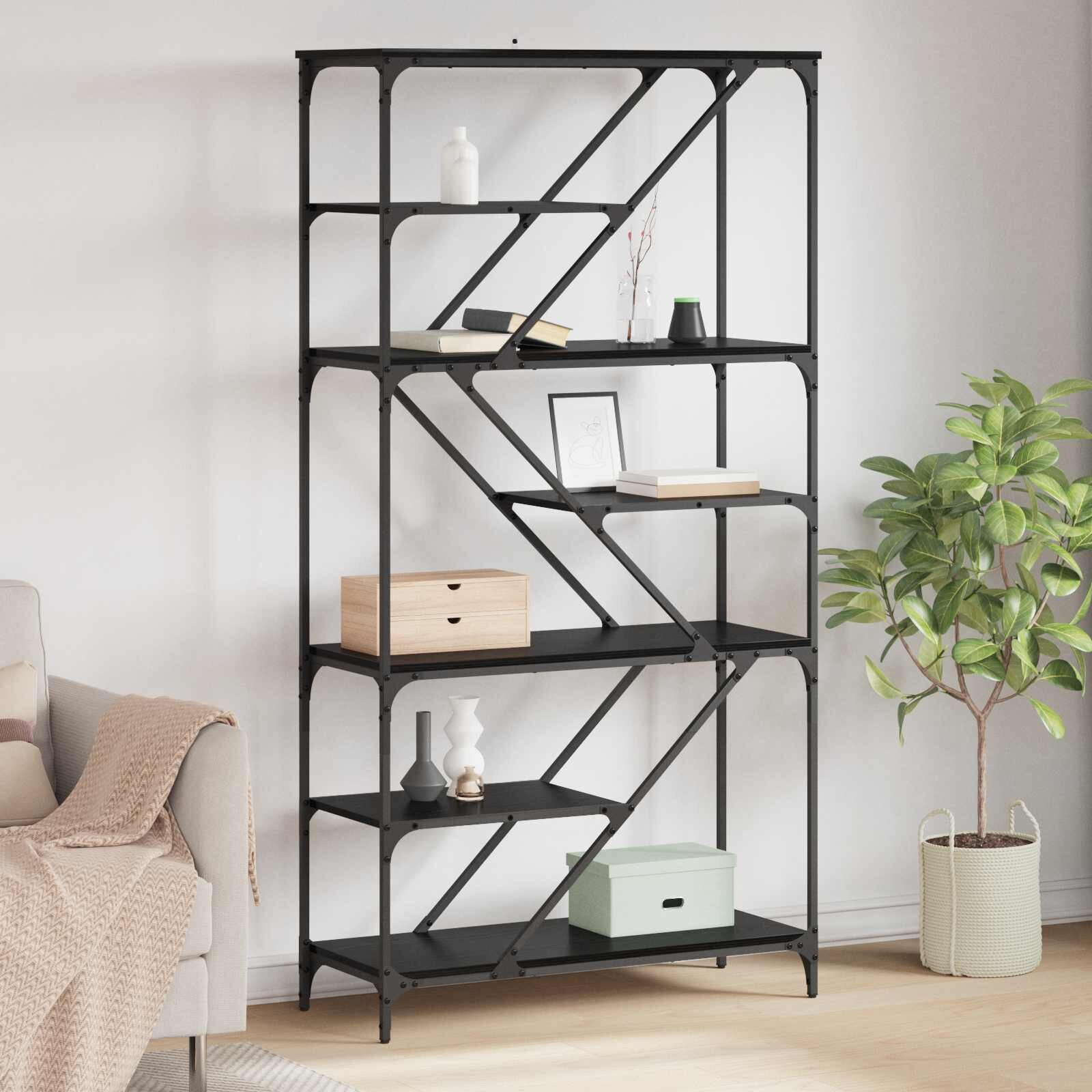 vidaXL Рафт за книги 9 нива 91 x 36 x 176 см Инженерна дървесина
