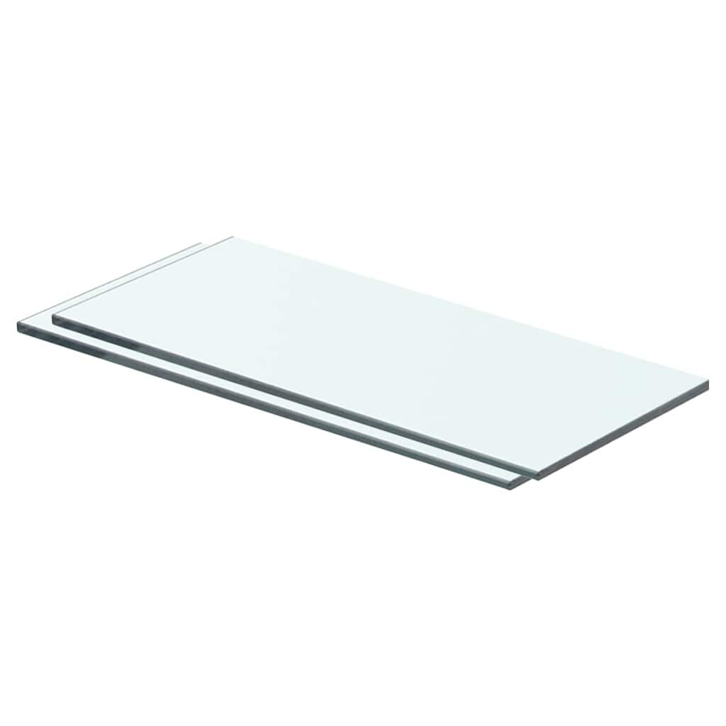 vidaXL Рафтове 2 бр панели прозрачно стъкло 40x12 см