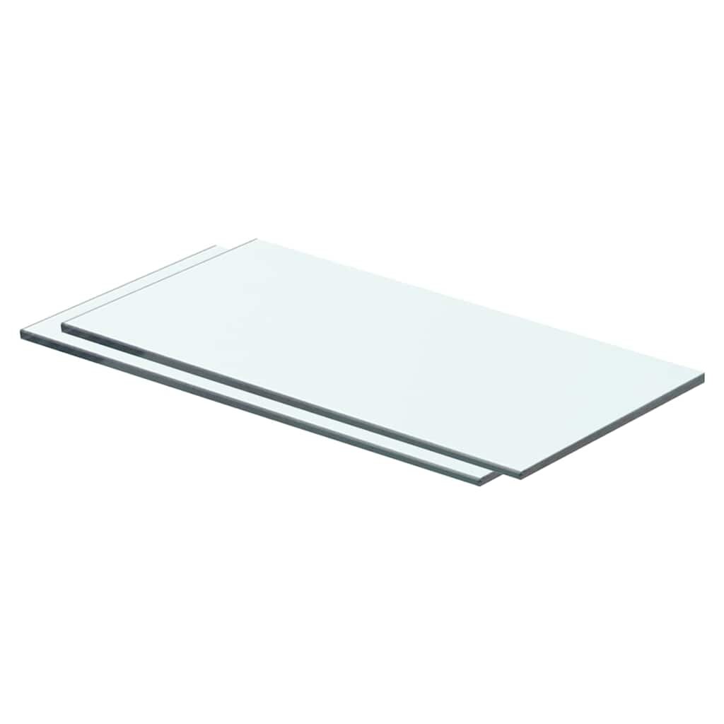 vidaXL Рафтове 2 бр панели прозрачно стъкло 40x15 см