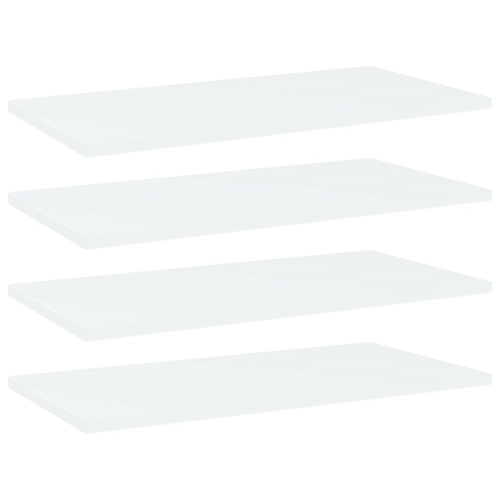 vidaXL Рафтове за етажерка 4 бр бели 60x30x15 см ПДЧ