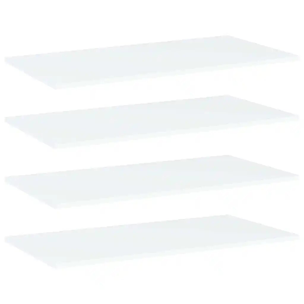 vidaXL Рафтове за етажерка 4 бр бели 80x40x15 см инженерно дърво