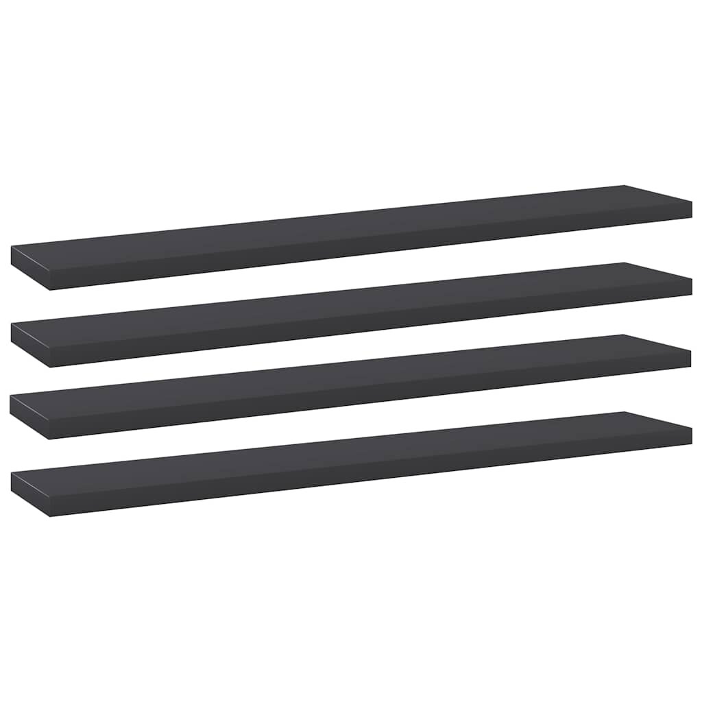 vidaXL Рафтове за етажерка 4 бр сиви 60x10x15 см ПДЧ