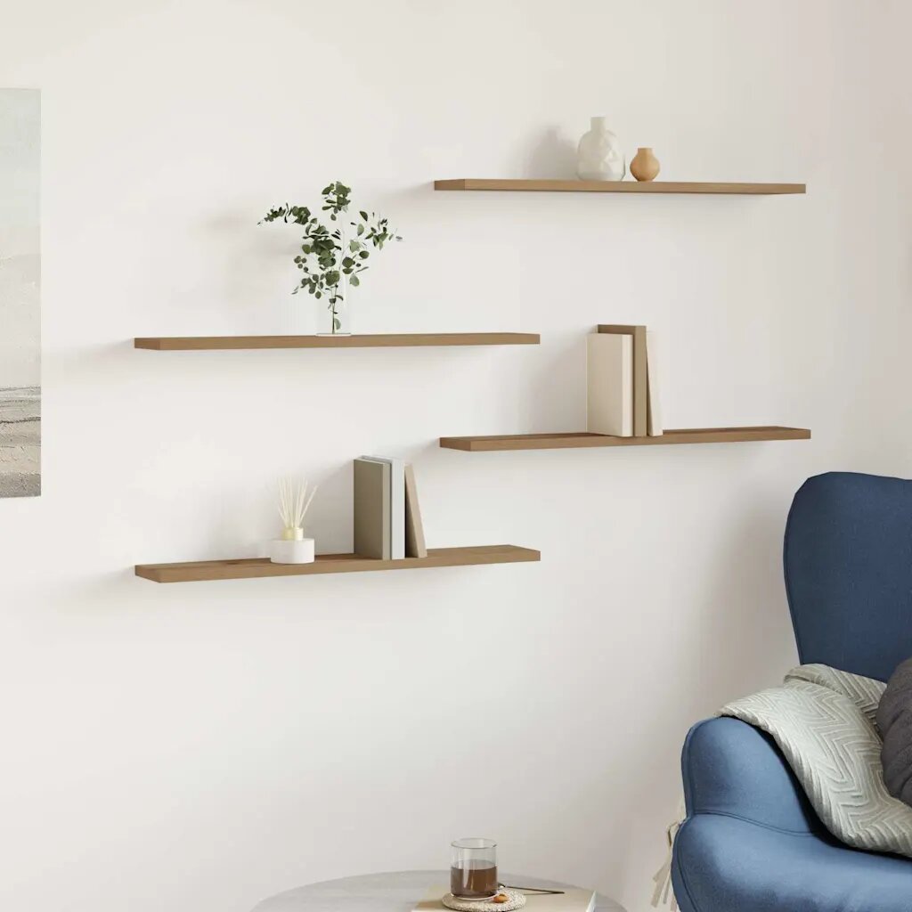 vidaXL Рафтове за книги 4 бр дъб артизан 60x10x15 см инженерно дърво