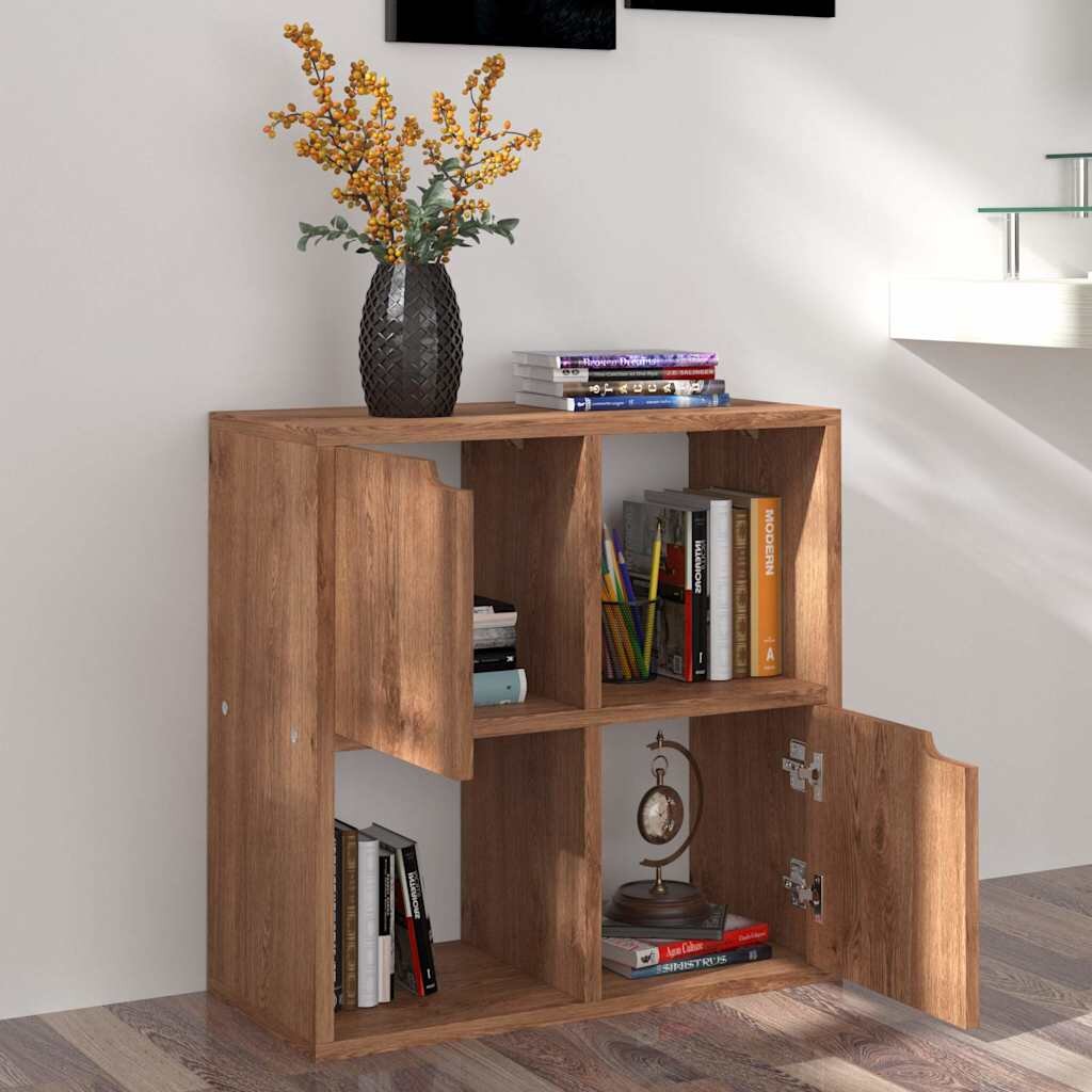 vidaXL Рафтове за книги кафяв дъб 60x275x595 см инженерно дърво