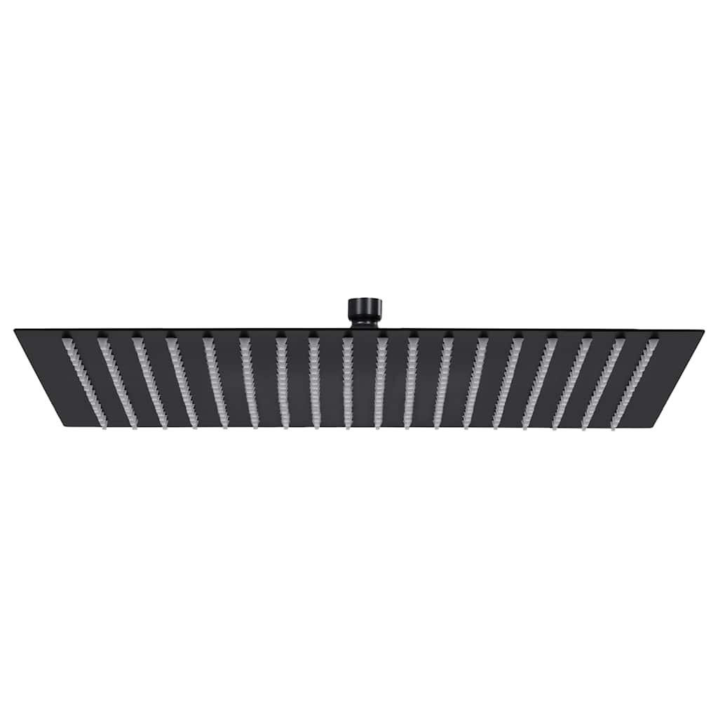vidaXL Rainshower душ пита инокс 50x50 cм квадратна черна