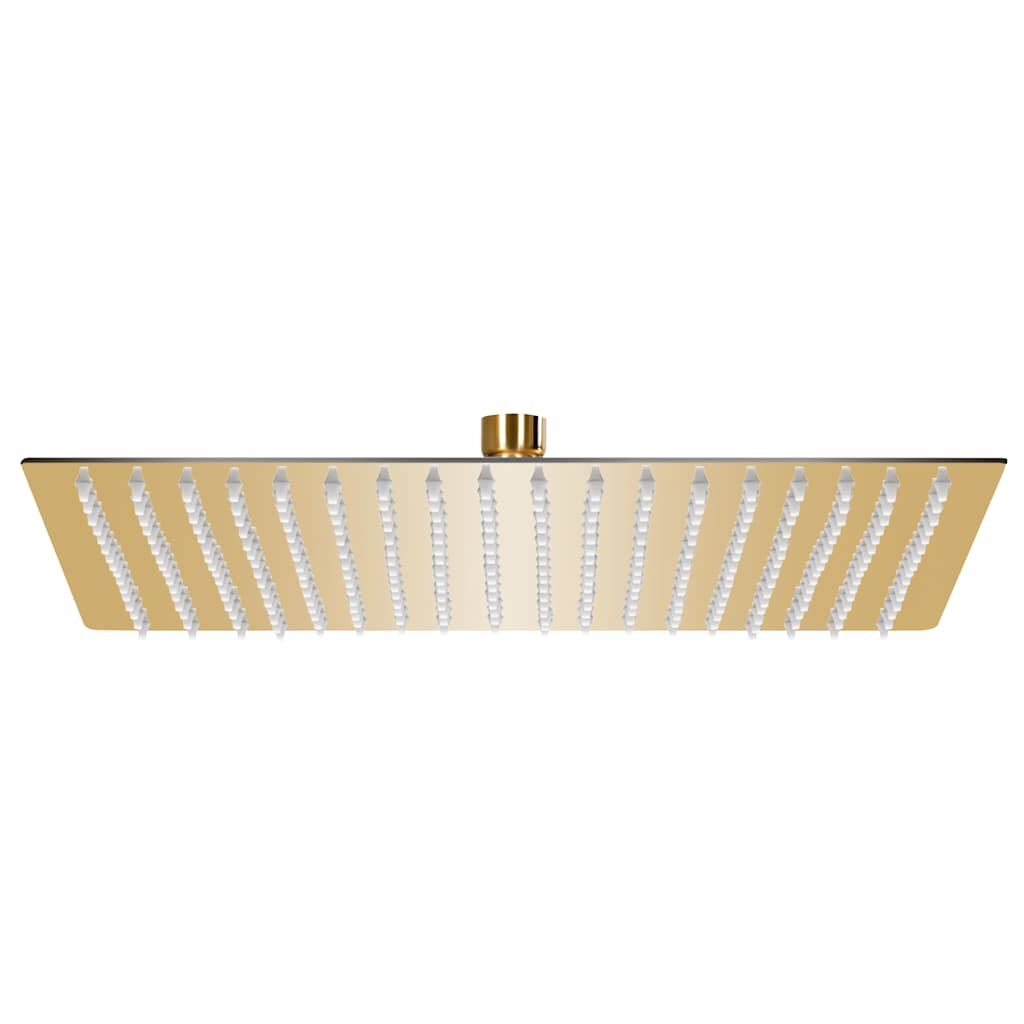 vidaXL Rainshower душ пита инокс 50x50 cм квадратна златиста