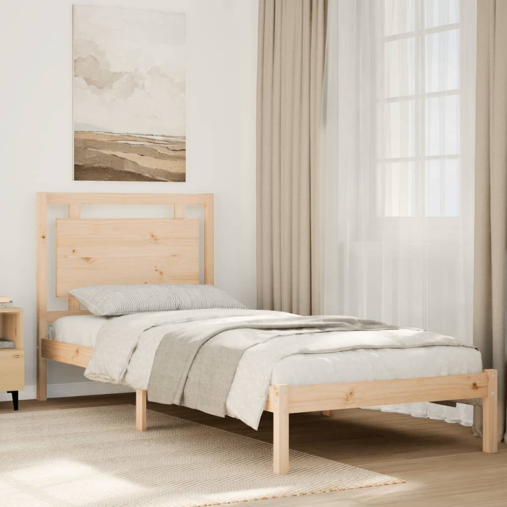 vidaXL Рамка за легло без матрак 100x210 см масивна дървесина