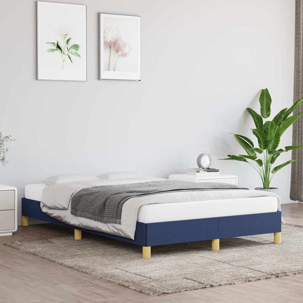 vidaXL Рамка за легло без матрак Blue 120x200cm Fabric