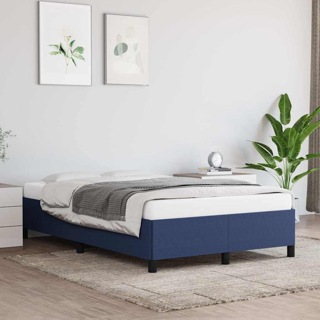 vidaXL Рамка за легло без матрак Blue 120x200cm Fabric