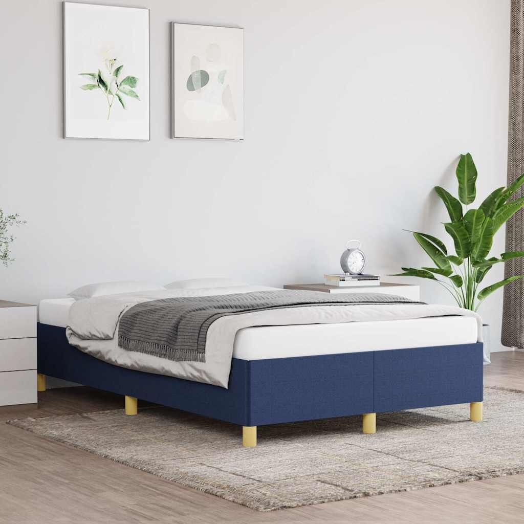 vidaXL Рамка за легло без матрак Blue 120x200cm Fabric