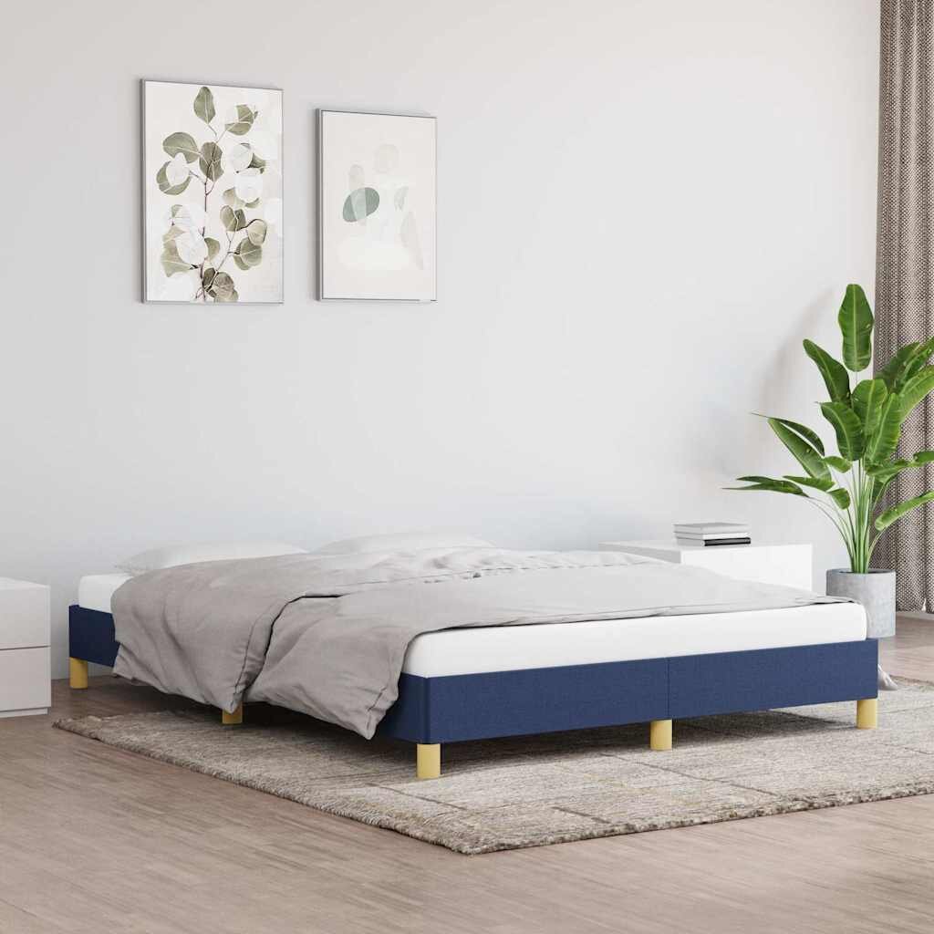 vidaXL Рамка за легло без матрак синя 140x200 см плат