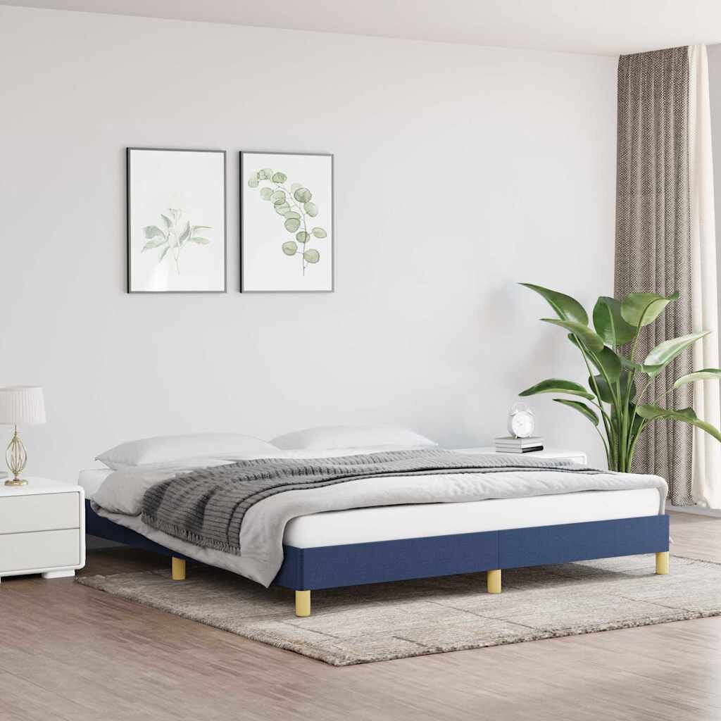 vidaXL Рамка за легло без матрак синя 180x200 см плат
