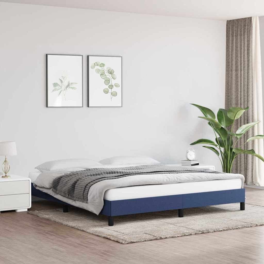 vidaXL Рамка за легло без матрак синя 180x200 см плат