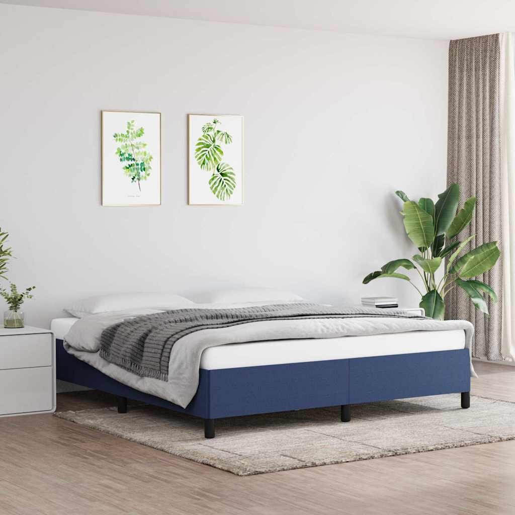 vidaXL Рамка за легло без матрак синя 180x200 см плат