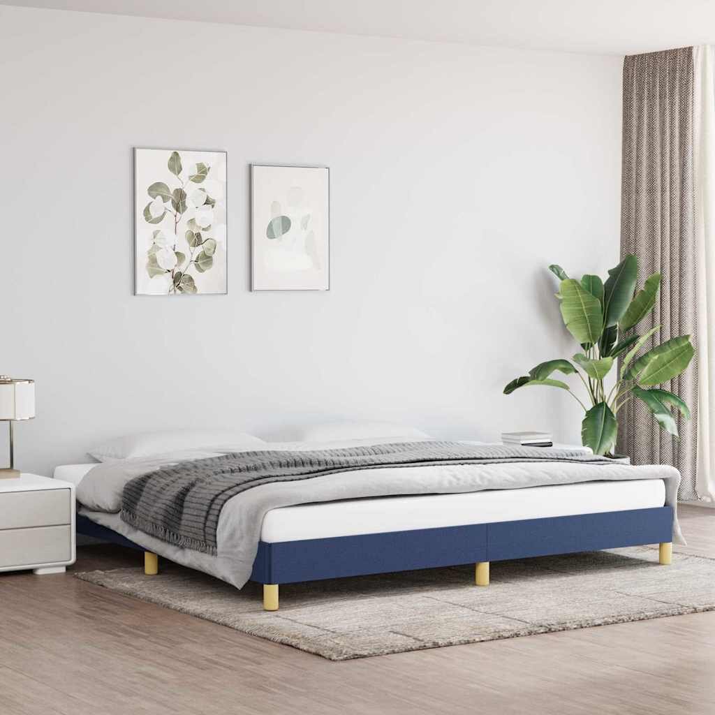 vidaXL Рамка за легло без матрак синя 200x200 см плат