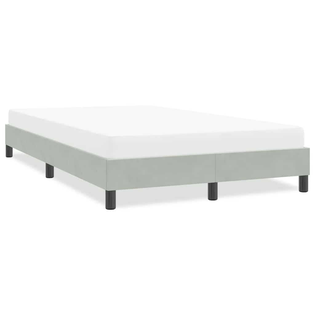 vidaXL Рамка за легло без матрак Светло сиво 120x220 cm Кадифе