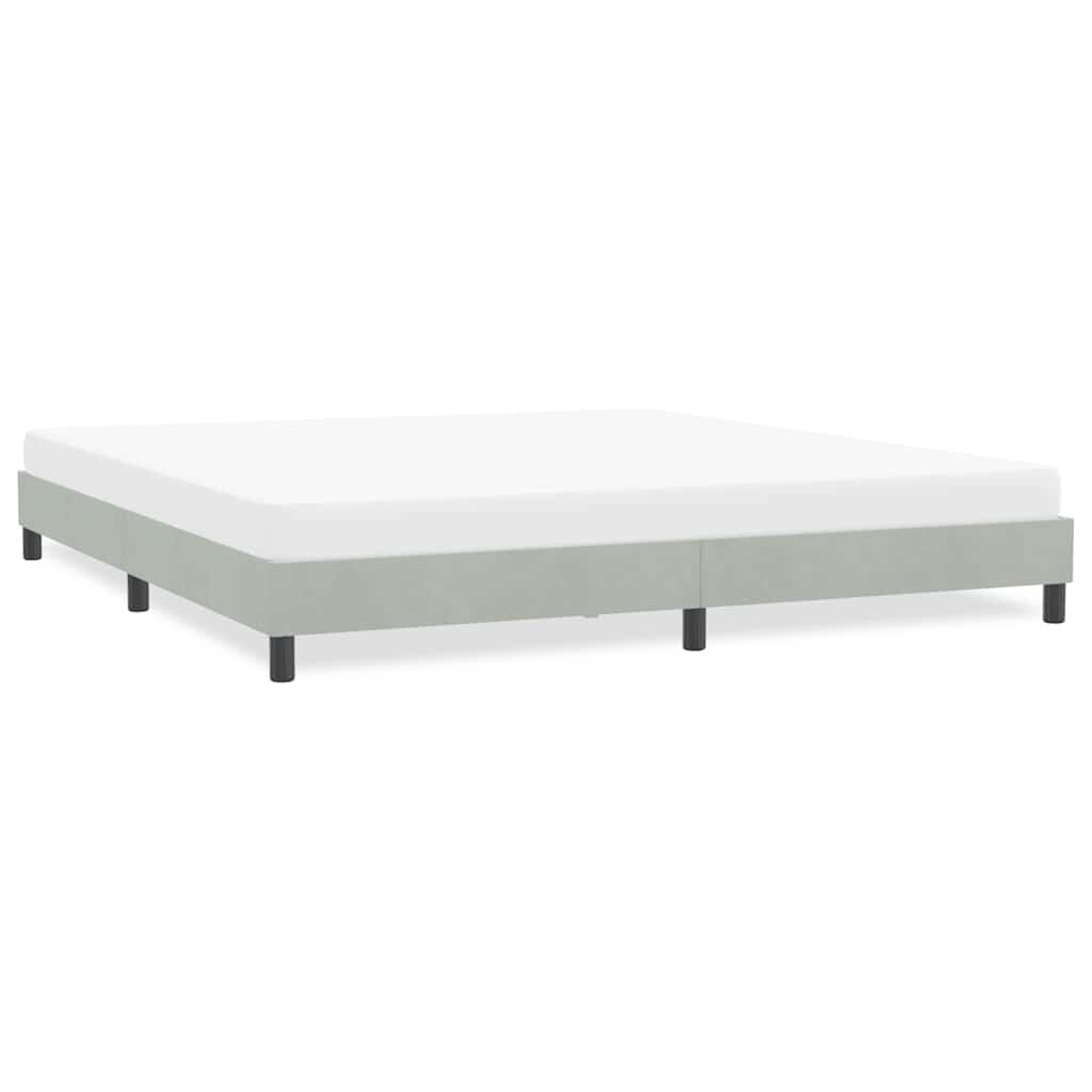 vidaXL Рамка за легло без матрак Светло сиво 180x220 cm Кадифе