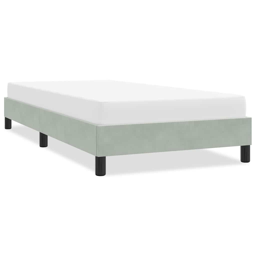 vidaXL Рамка за легло без матрак Светло сиво 80x210 cm Кадифе