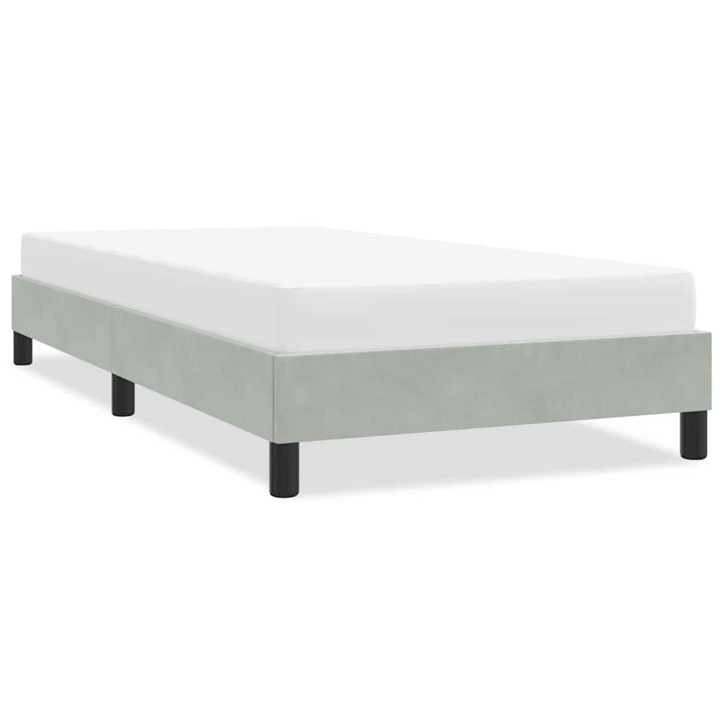 vidaXL Рамка за легло без матрак Светло сиво 80x220 cm Кадифе