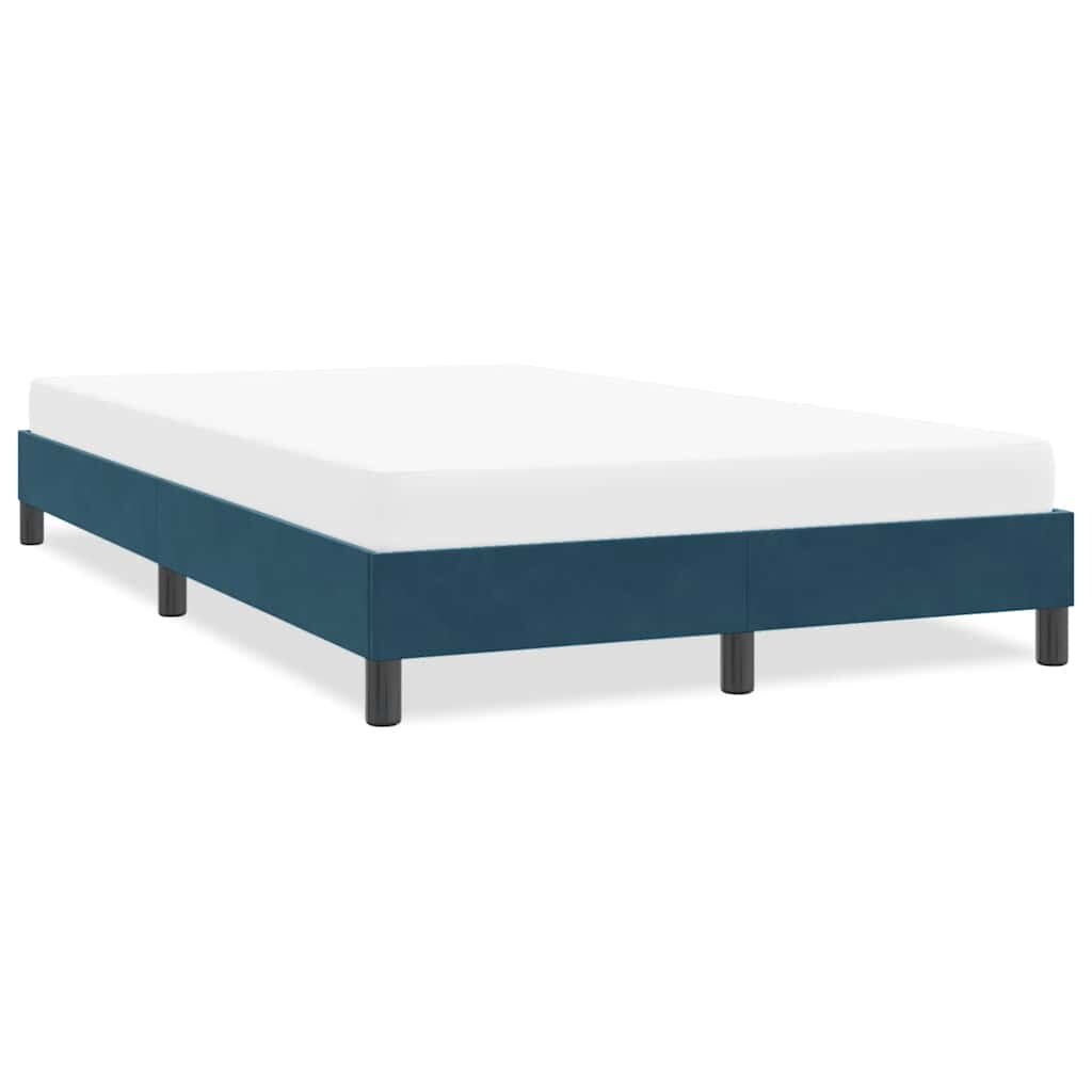 vidaXL Рамка за легло без матрак Тъмно синьо 120x210 cm Кадифе