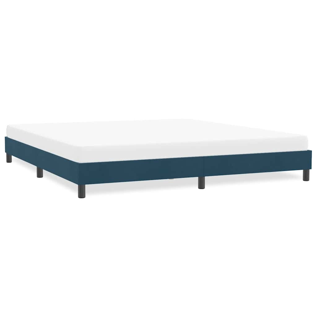vidaXL Рамка за легло без матрак Тъмно синьо 180x210 cm Кадифе