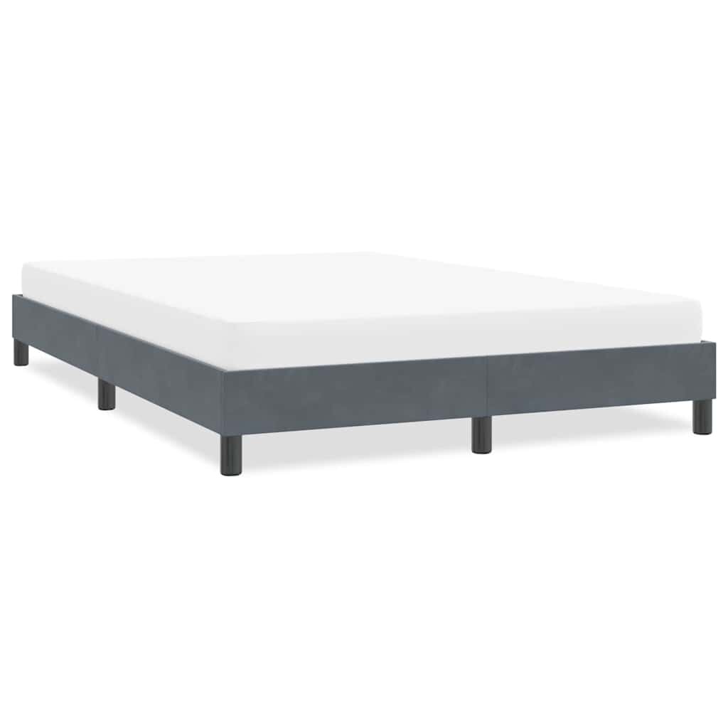 vidaXL Рамка за легло без матрак Тъмно сиво 160x210 cm Кадифе