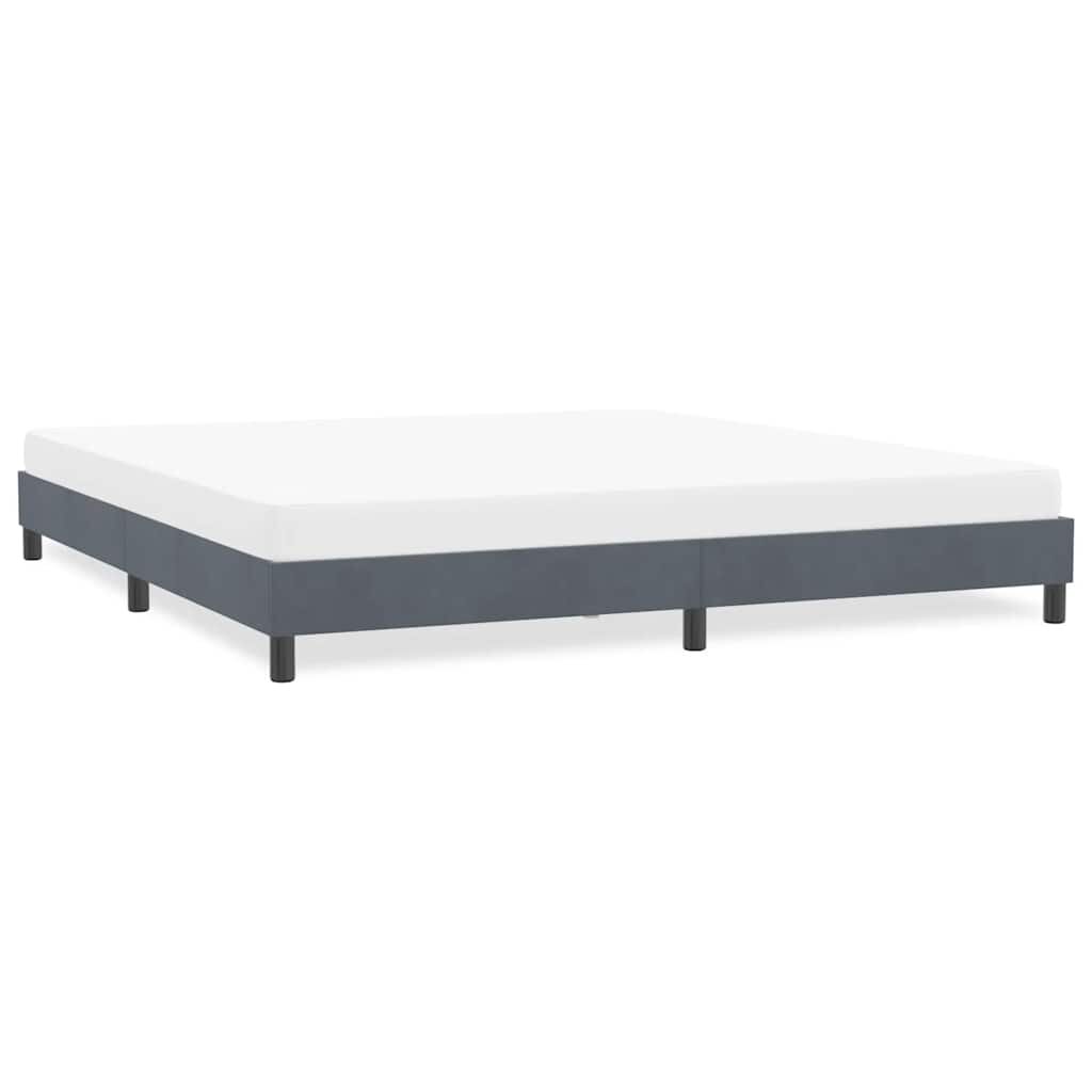 vidaXL Рамка за легло без матрак Тъмно сиво 180x210 cm Кадифе