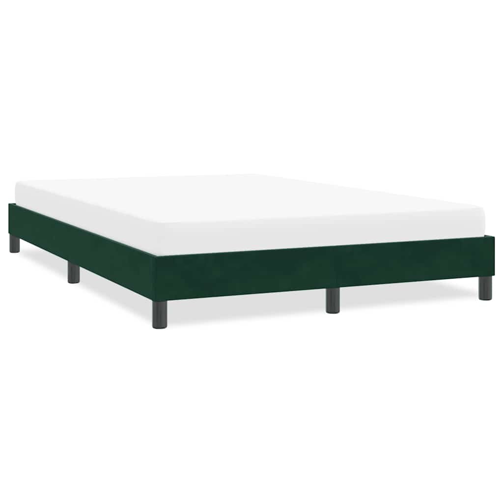 vidaXL Рамка за легло без матрак Тъмнозелено 160x210 cm Кадифе