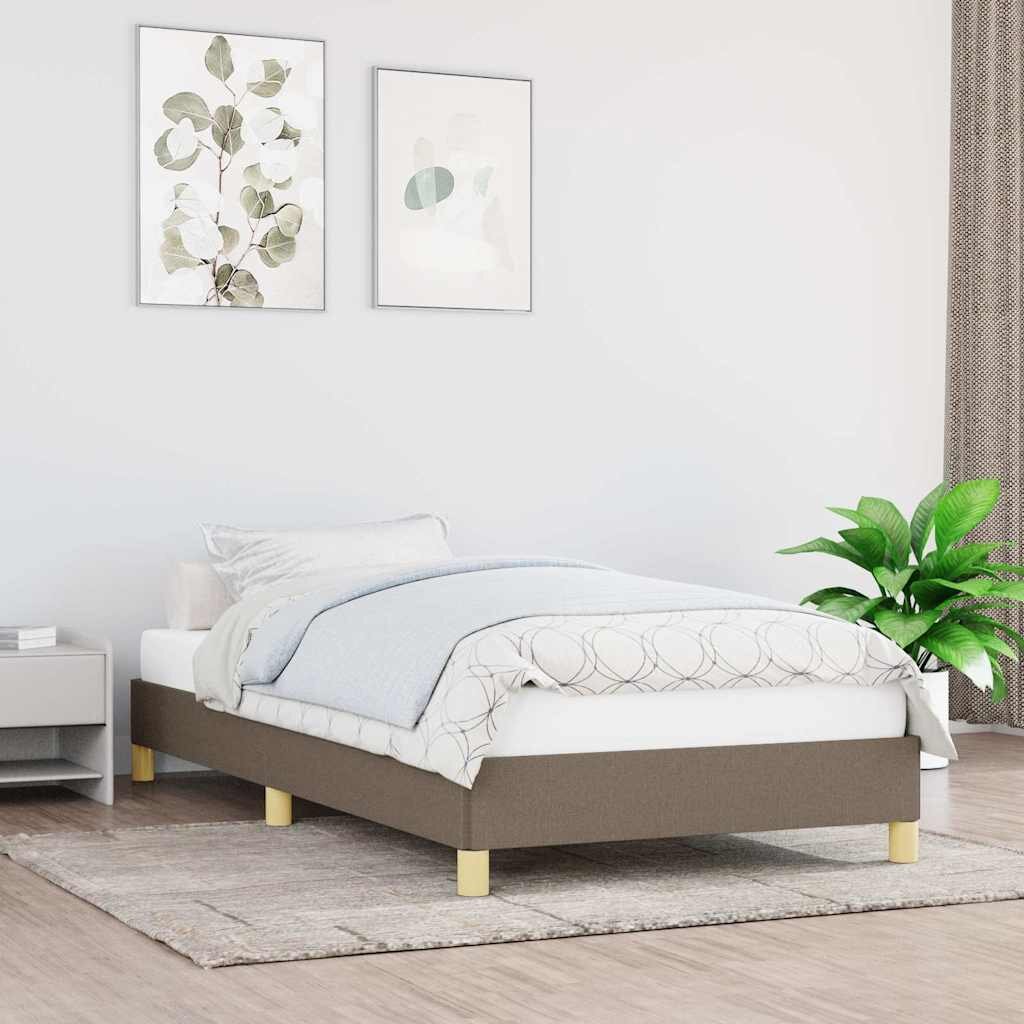 vidaXL Рамка за легло без матрак таупе 100x200 см плат