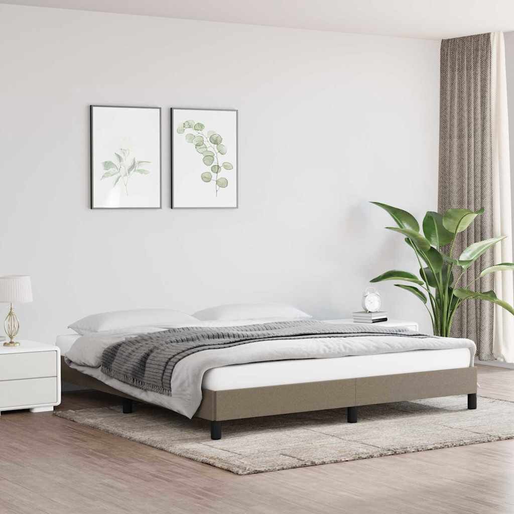 vidaXL Рамка за легло без матрак таупе 160x200 см плат