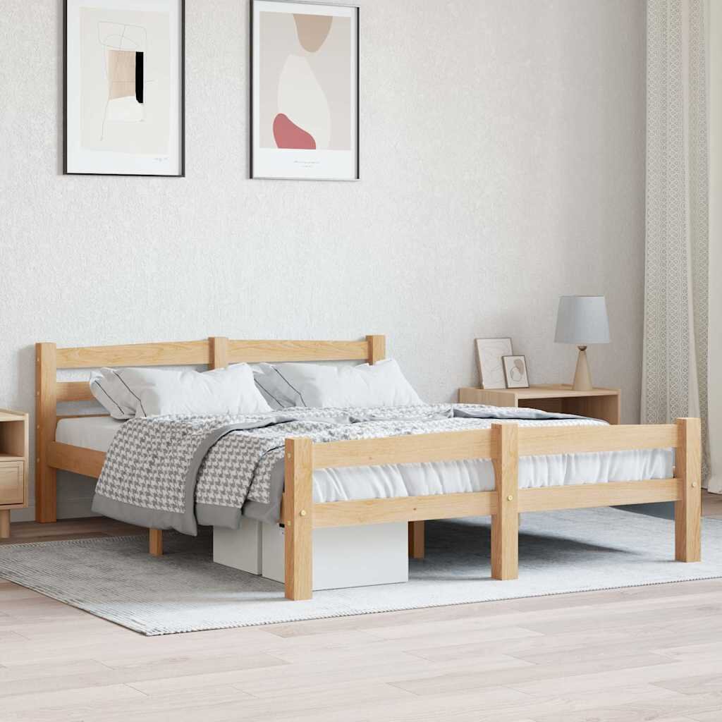 vidaXL Рамка за легло бор масив 120х200 см