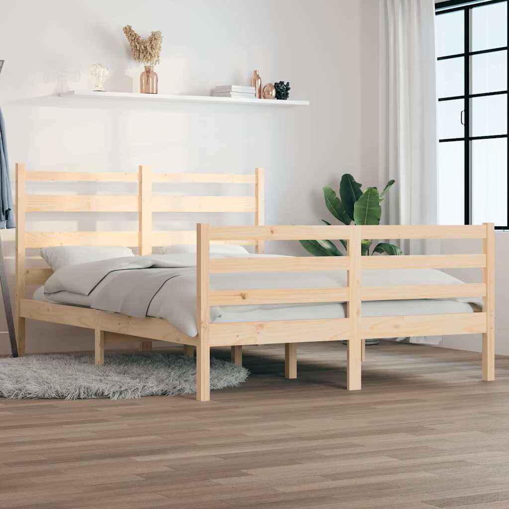vidaXL Рамка за легло бор масив 120х200 см