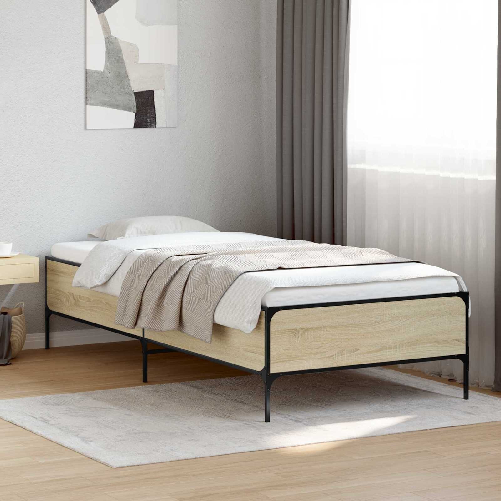 vidaXL Рамка за легло Дъб сонома 80 x 200 cm Инженерна дървесина