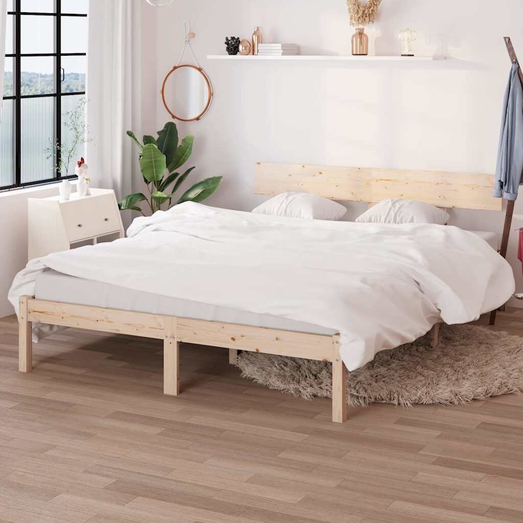 vidaXL Рамка за легло дърво масив 120x190 см Small Double