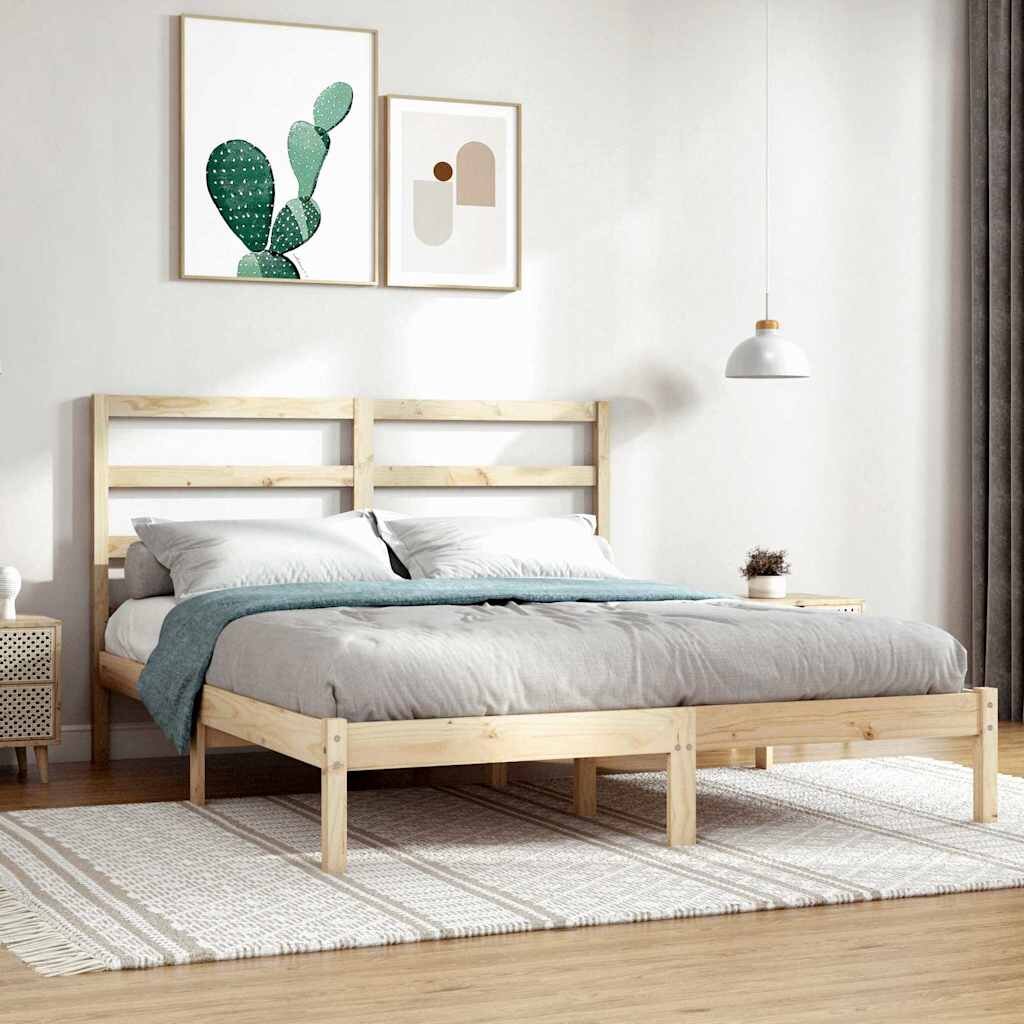 vidaXL Рамка за легло дърво масив 120x190 см Small Double