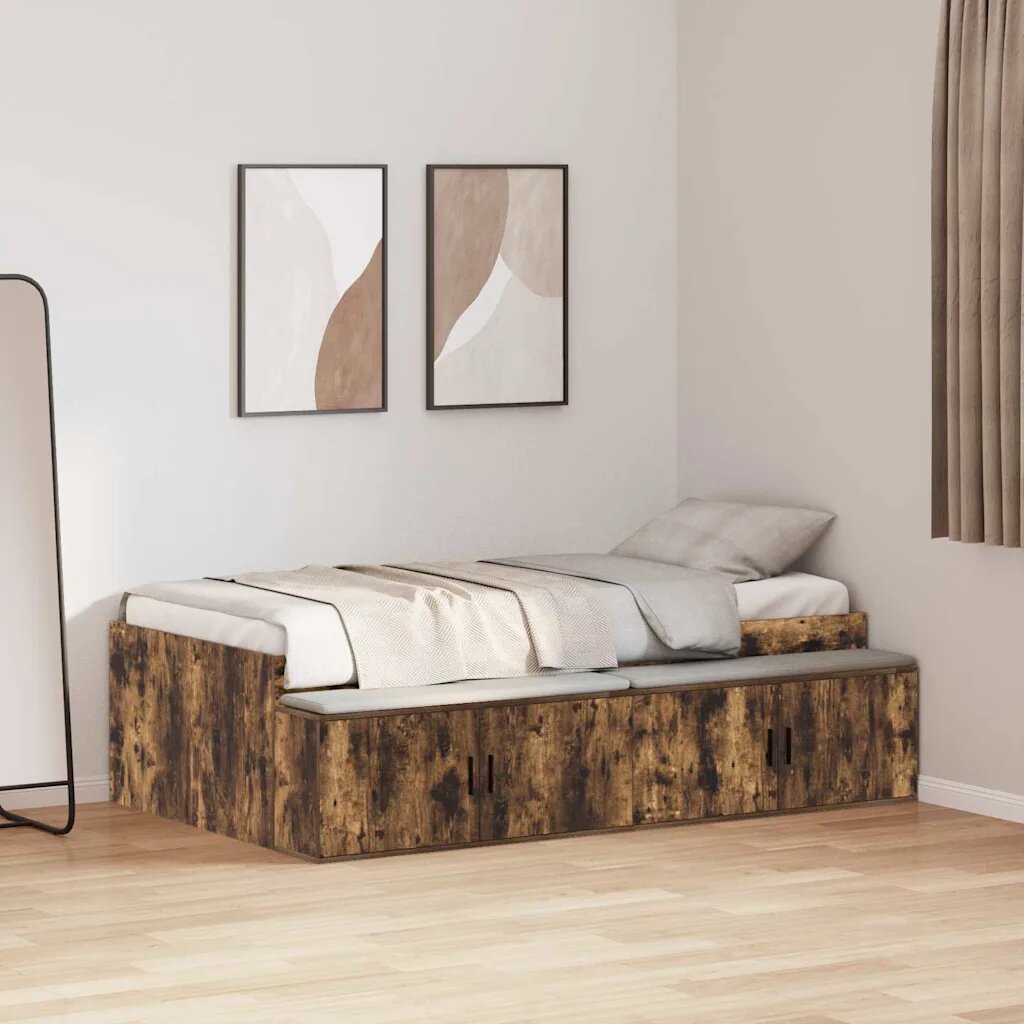 vidaXL Рамка за легло Димян дъб 80 x 200 cm Инженерна дървесина