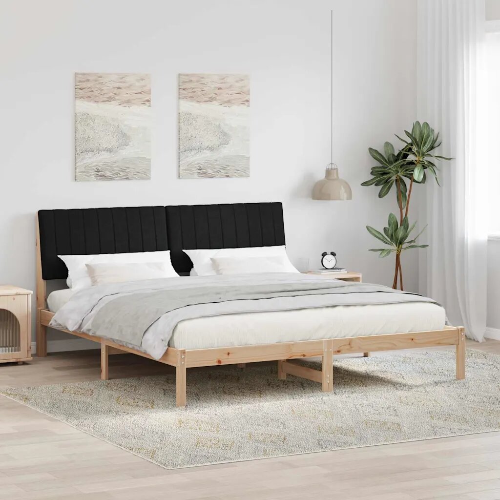 vidaXL Рамка за легло Кафяво 180 x 200 cm Солидно борово дърво