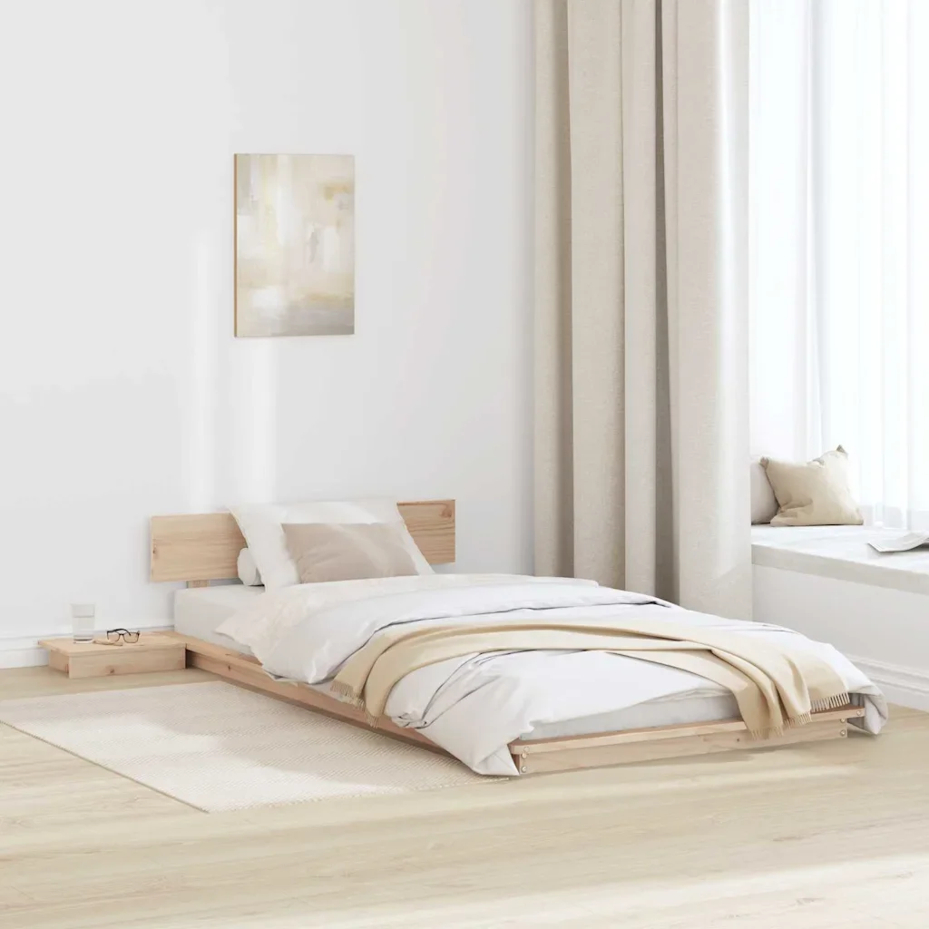 vidaXL Рамка за легло Кафяво 75 x 190 cm Дърво