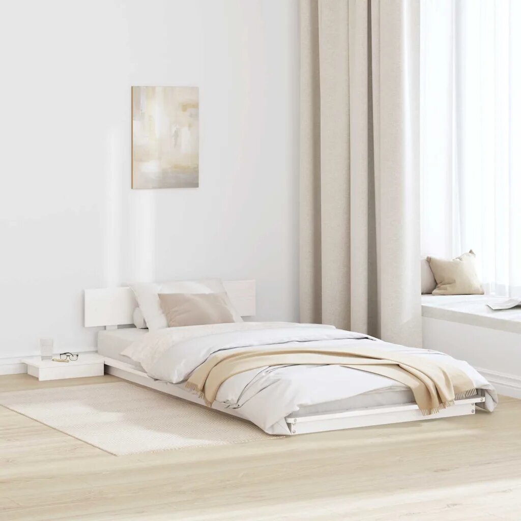 vidaXL Рамка за легло Кафяво 75 x 190 cm Дърво
