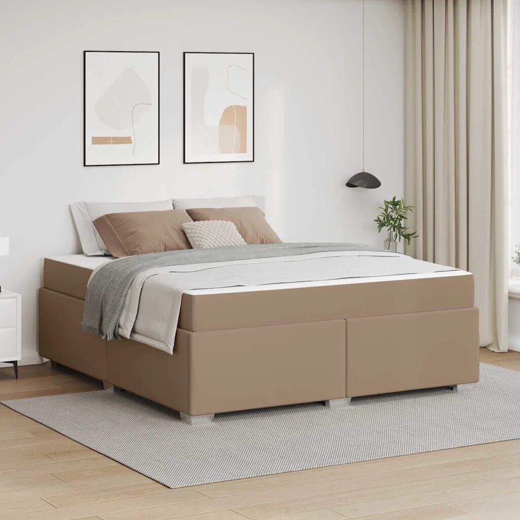vidaXL Рамка за легло Капучино 180 x 200 cm ПВЦ