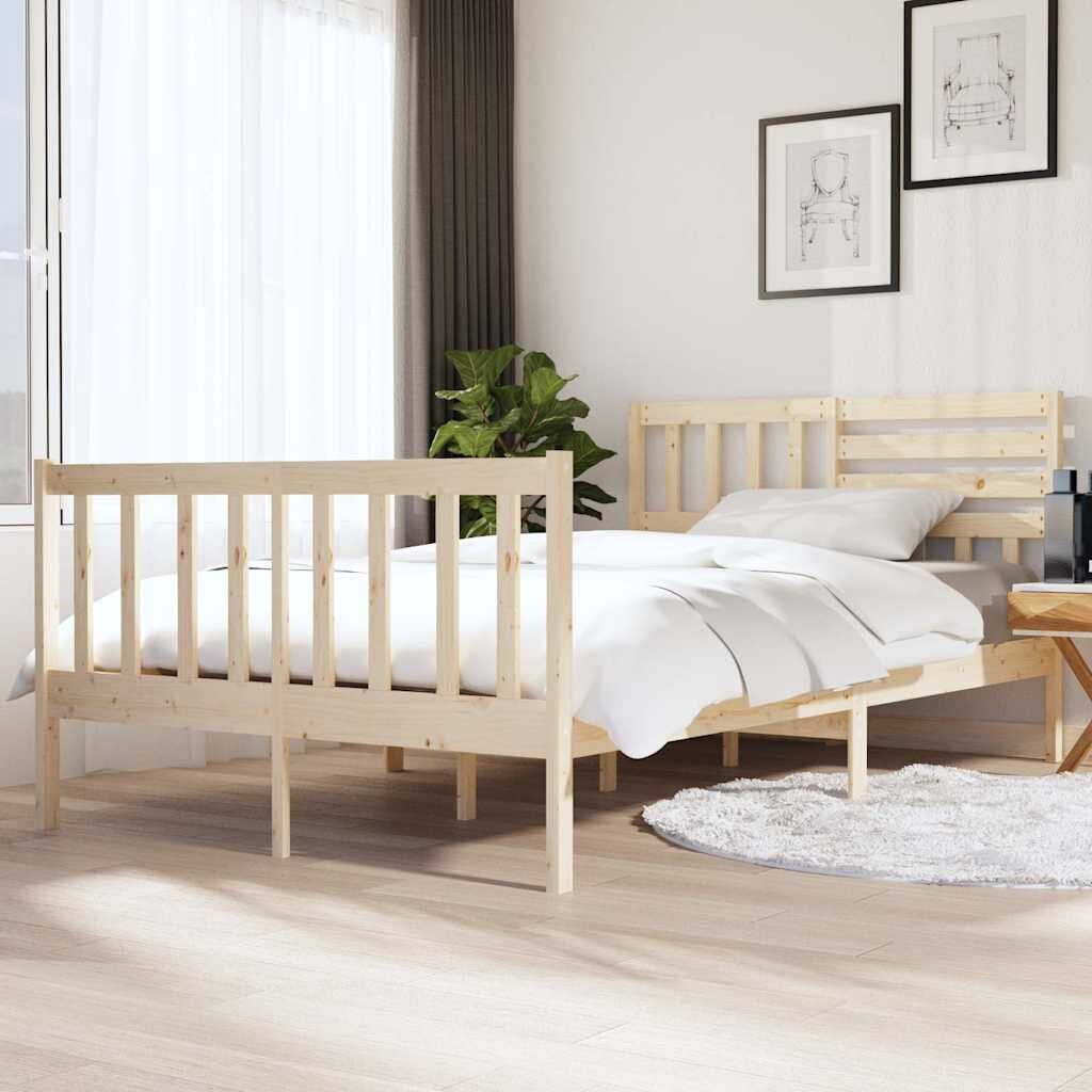 vidaXL Рамка за легло масивно дърво 140х190 см