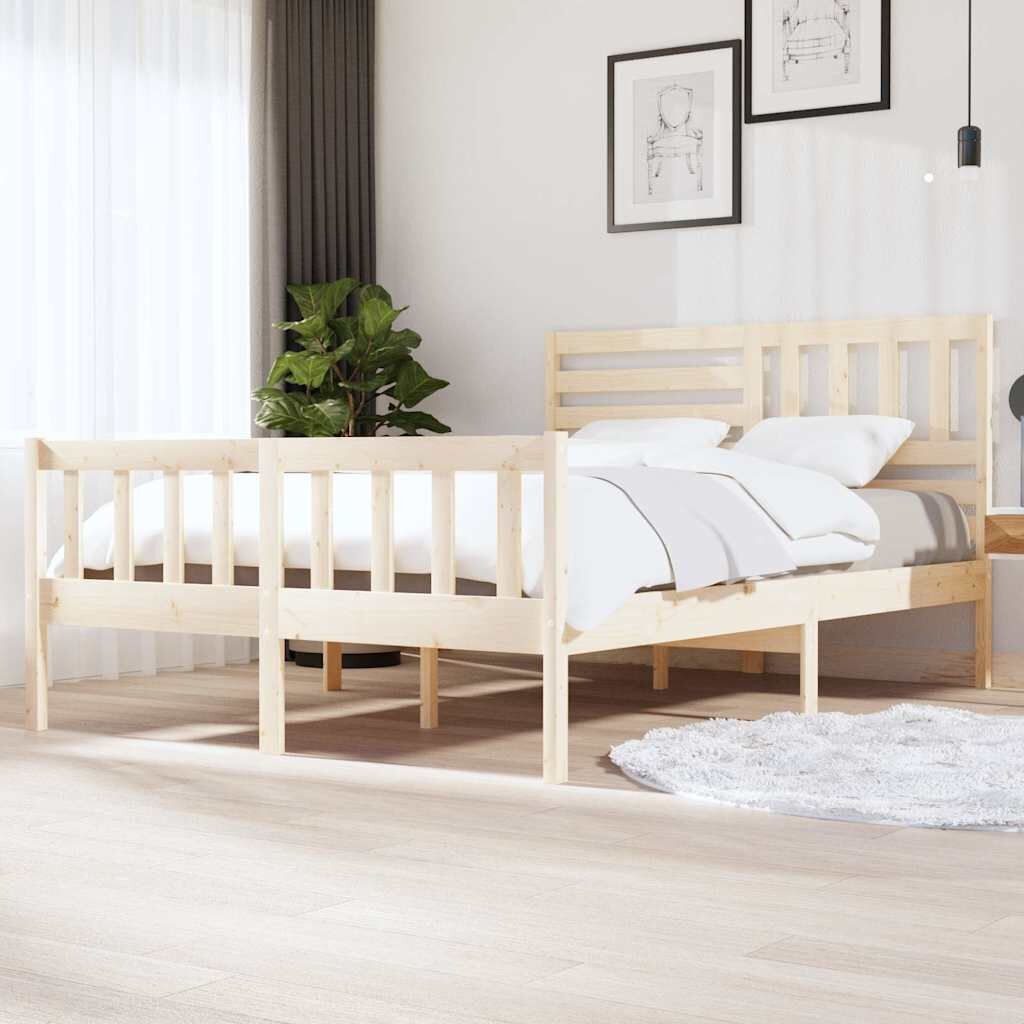 vidaXL Рамка за легло масивно дърво 140x200 см