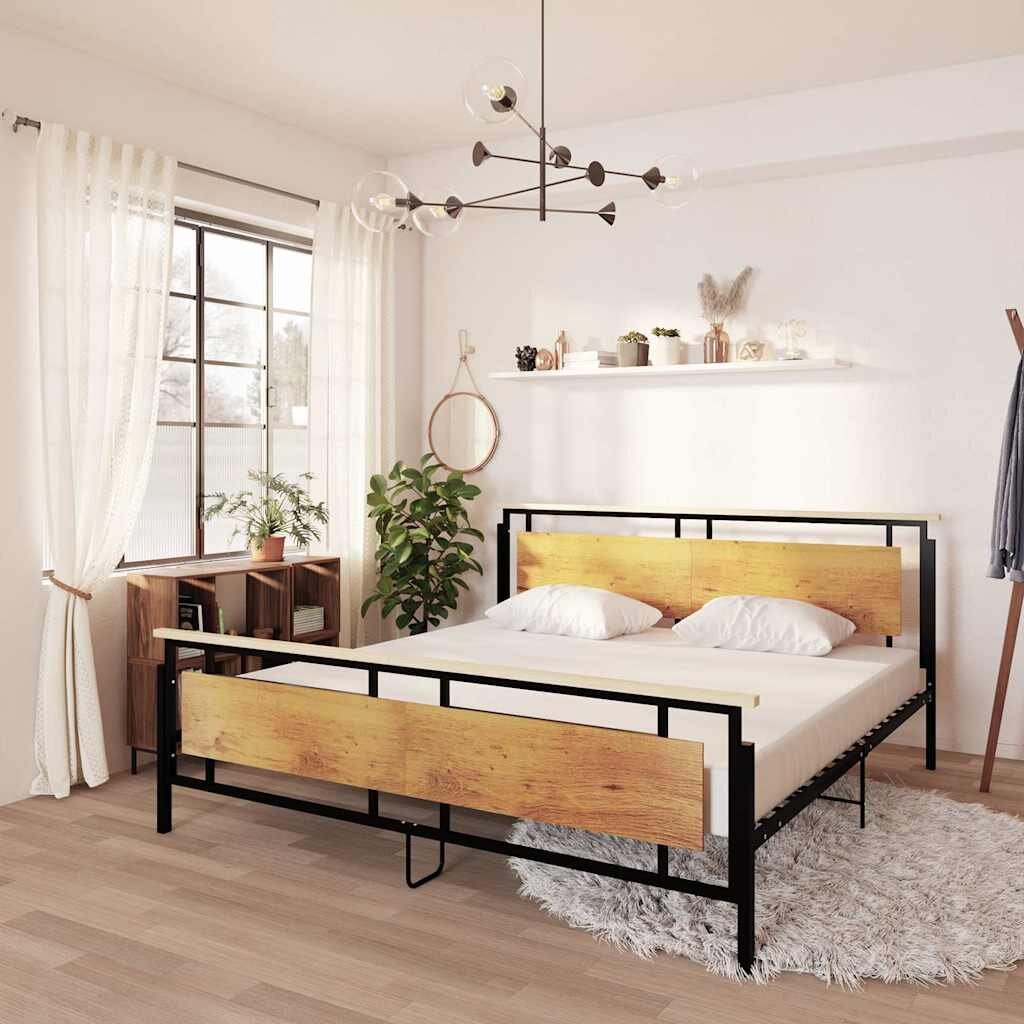 vidaXL Рамка за легло метал 200x200 cм