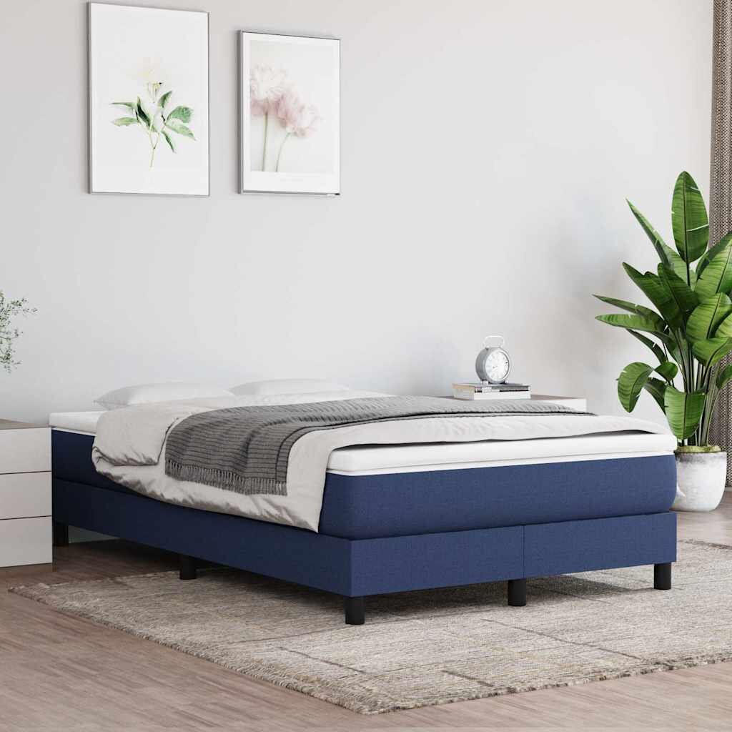 vidaXL Рамка за легло с пружини Blue 120x200cm Fabric