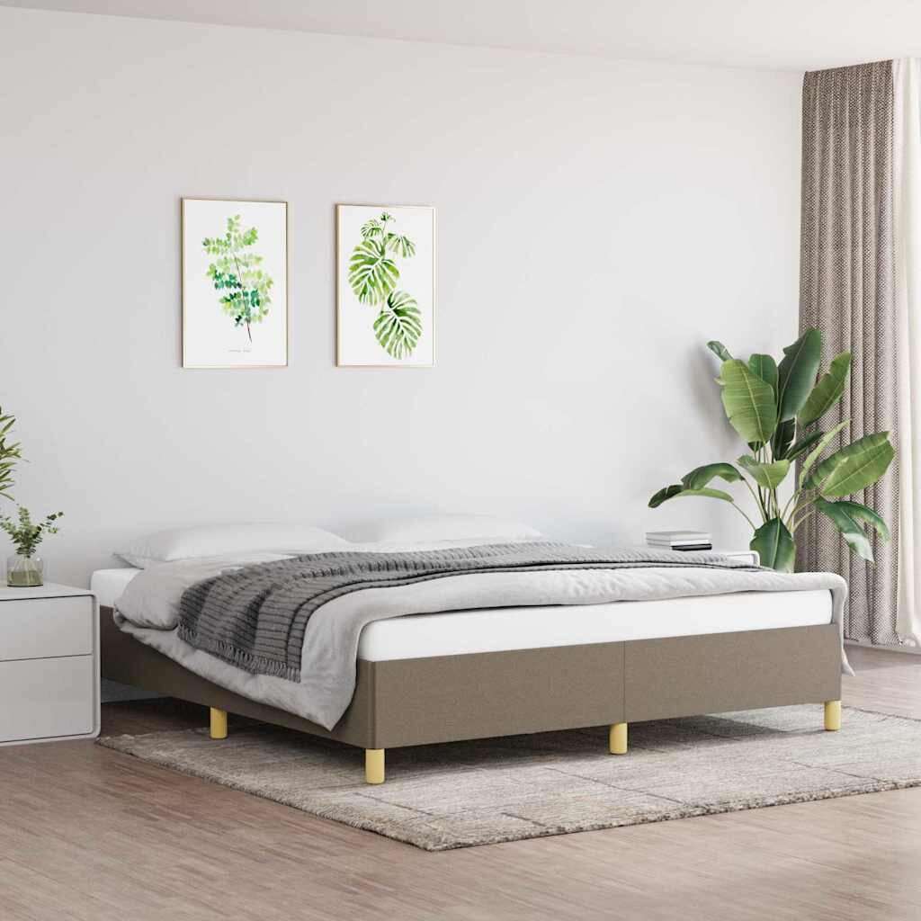 vidaXL Рамка за легло с пружини таупе 180x200 см плат
