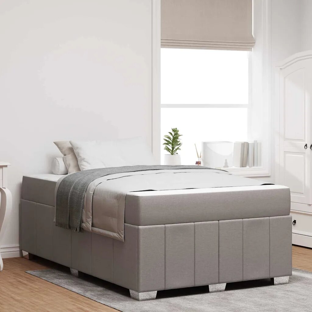 vidaXL Рамка за легло Таупе 120 x 200 cm текстил